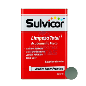 Tinta Acrílica Fosca Verde Jade Super Premium Sulvicor 18L - Lata Grande