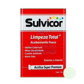 Tinta Acrílica Fosca Verde Erva Doce Super Premium Sulvicor 18L - Lata Grande