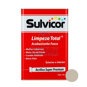 Tinta Acrílica Fosca Areia Super Premium Sulvicor 18L - Lata Grande